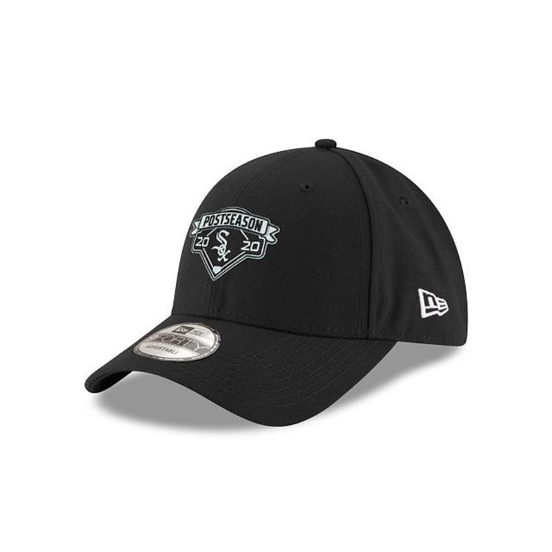 MLB Chicago White Sox Postseason Locker Room 9Forty Adjustable (VKX5926) - Black New Era Caps